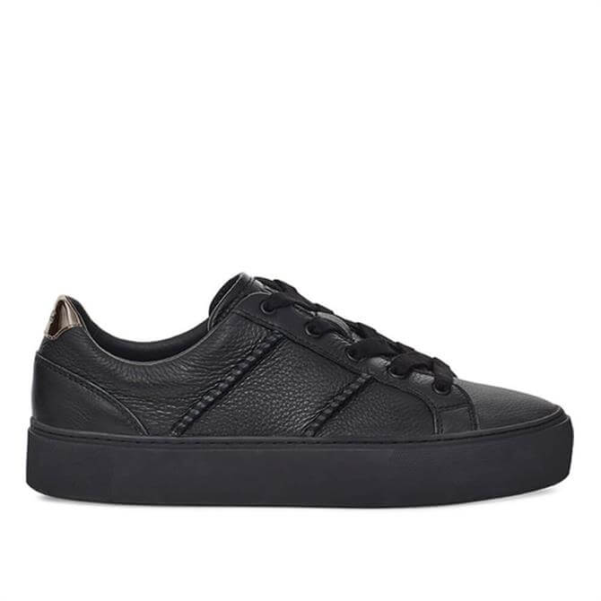 UGG Dinale Black Leather Trainers